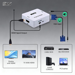 Mini Boîtier Portable Blanc VGA pour Convertisseur - Conversion de Signal Active pour Imprimantes iOS, Anciens Ordinateurs Portables, Projecteurs, Appareils Photo, Écouteurs - Product Image 4