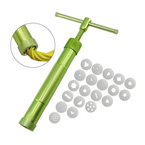 20 Motifs – Extrudeuse à Pâte en Acier Inoxydable, Extrudeuse à Pâte Sucrée, Mélangeurs et Presses pour Gâteaux, Fondants, Céramiques, Poteries, Outils de Jardinage Manuels - Product Image 3