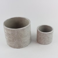 Jardinière en ciment écologique fabriquée à la main en Chine, avec forme personnalisable pour la cour, le jardin, la maison, le bureau