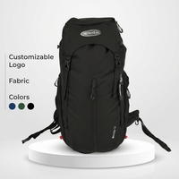 Sac à dos de randonnée pour les aventures en montagne, le camping et l'escalade - Imperméable, respirant, doublure en polyester, fermeture éclair