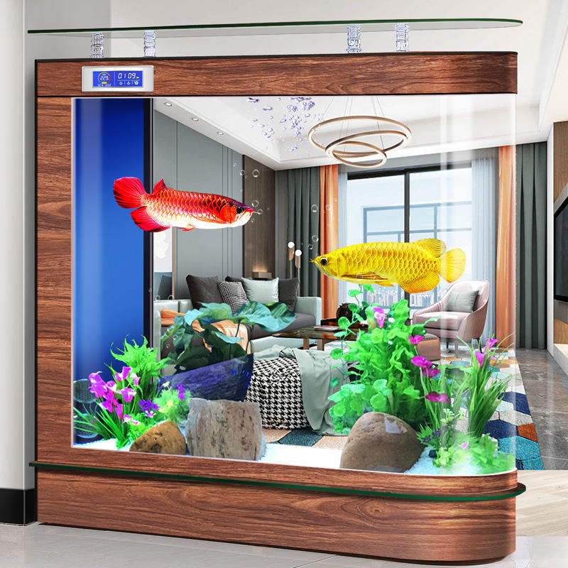 View of Ultra White Glass Circulating Side Filtration Luxury Eco-Friendly ...