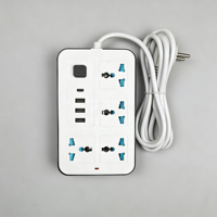 Multiprise universelle avec 3 ports USB, protection contre les surtensions, prise d'extension avec interrupteur marche/arrêt