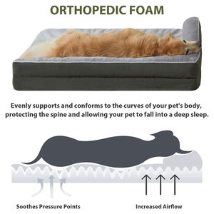 Grand lit orthopédique de luxe fait sur mesure Xl Xxl Xxxl <span class=keywords><strong>Indestructible</strong></span>, lavable, moelleux, géant, pour animaux de compagnie - Product Image 2