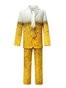 Ensemble <span class=keywords><strong>de</strong></span> costume dégradé sur le thème <span class=keywords><strong>de</strong></span> <span class=keywords><strong>la</strong></span> bière - Costume amusant sur le thème <span class=keywords><strong>de</strong></span> <span class=keywords><strong>la</strong></span> bière avec cravate - <span class=keywords><strong>Tenue</strong></span> <span class=keywords><strong>de</strong></span> fête amusante pour fêtes/spectacles - Product Image 4