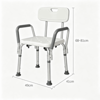 Chaise de douche pour personnes âgées, fauteuil pour femmes enceintes, hauteur réglable, en alliage d'aluminium, antidérapant, aides à la réadaptation et à la thérapie