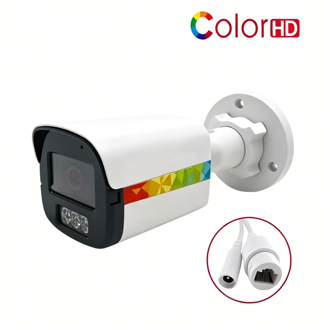 Hik Compatible Bullet Surveillance IP Cameras 4MP 2K CMOS Dual Lights Full Color Night Vision NVR/Cloud Support OEM/ODM