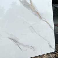 Promotion Exceptionnelle Carreau de Porcelaine Brillant Effet Marbre 60x60 pour Sol, Surface Polie Émaillée, Dalles de Porcelaine pour Sol et Mur