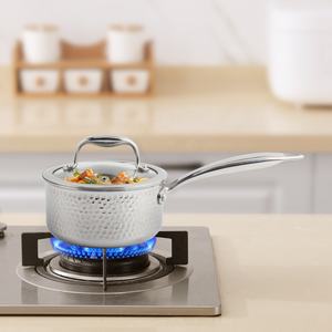 Casserole en acier inoxydable tri-couches avec couvercle - Product Image 6