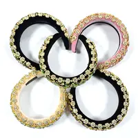 Hot Selling Wide Padded Multi color Design Strass Kristall Haar bänder Farbe Schwamm Barock Diamant Stirnbänder für Frauen