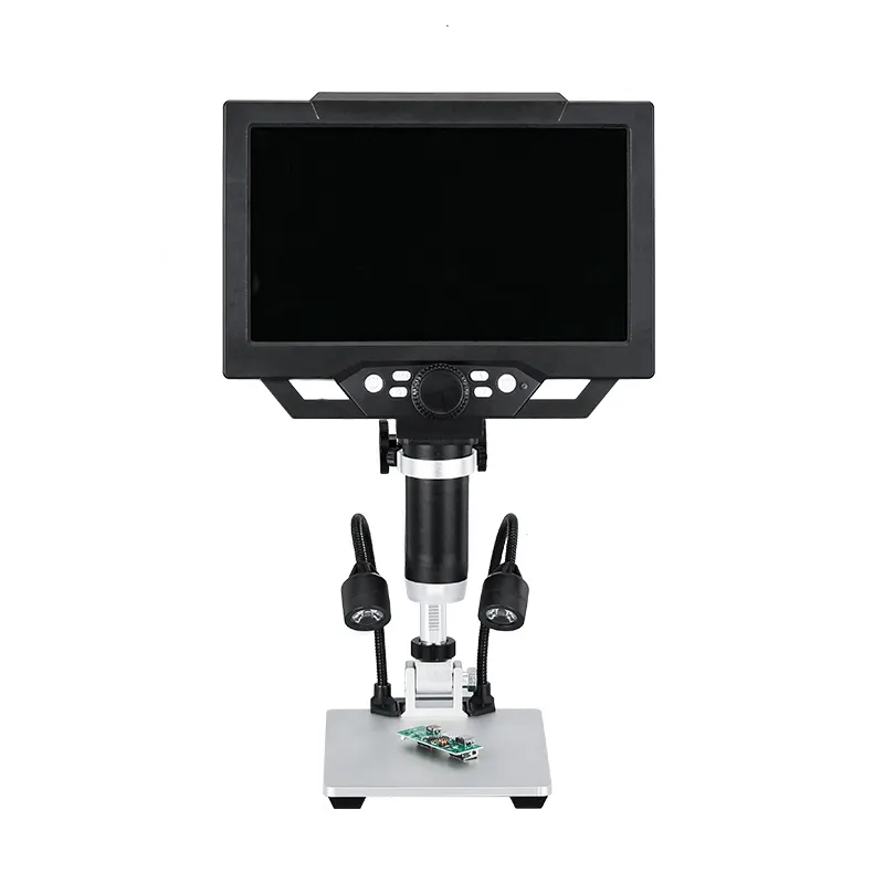 Microscópio digital 1600x com tela LCD de 9 polegadas 1080FHD e 12 milhões de pixels Reparação industrial para telefones e PCBs Desenho monocular