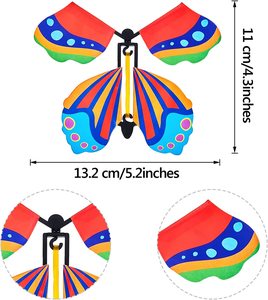 Carte de papillon volant magique Surprise à remonter papillon dans le livre bande de caoutchouc alimenté jouet volant de fée magique super cadeaux de noël - Product Image 2