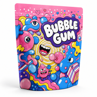 Sachets Doypack Personnalisés Brillants pour Bonbons Chewing-gum, Emballages Dessin Animé pour Vente au Détail de Confiseries, Marque Privée OEM