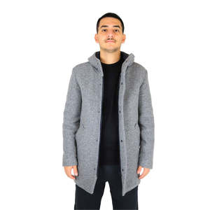 Cappotto da Uomo Grigio UTA7422 Take Two, Abbigliamento Invernale, Chiusura con Bottoni, Isolante - Product Image 2