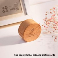 Urna de Madera de Haya para Mascotas, para Guardar Cenizas de Perros y Gatos, con Contenedor de Vidrio, Caja Conmemorativa Redonda