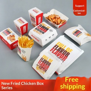 Caja de Embalaje para Snacks en Forma de Barco, No Plegable, para Papas Fritas y Nuggets de Pollo - Product Image 3