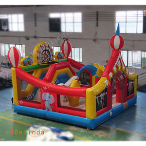 Château gonflable gonflable de haute qualité pour enfants, château de saut de Clown de ville amusant avec toboggan - Product Image 3
