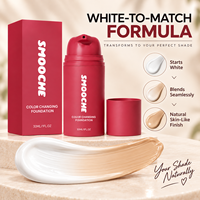 Fond de teint changeant de couleur 30 ml, fond de teint liquide ajustant le teint, hydratant, fini naturel, base de maquillage pour femmes