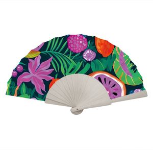 Custom Traditional Wooden Folding Fans Eco-Friendly Carved Flower Angel Portable Souvenir Painting Model Decoration Promotions - Product Image 3