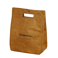 Sac isotherme durable en papier Tyvek avec poignées découpées et fermeture magnétique pour les repas au bureau et le transport quotidien