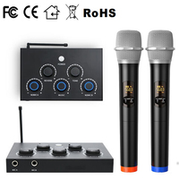 Microphone de karaoké Système de mixage Ensemble Microphone sans fil UHF Mixeur audio Système de karaoké à domicile Connecter Source de son TV Barre de son Lecteur DVD