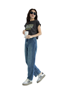 Latest 2024 Most Stylish <b>Women</b> American Retro Straight Denim <b>Jeans</b> for Streetwear - Product Image 3