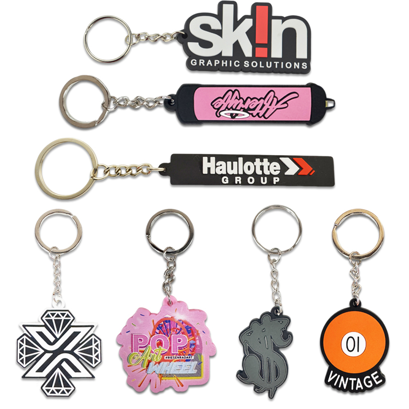Promotional PVC Rubber Keychains with Custom