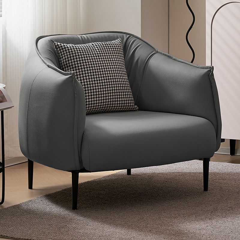 Grey [ultra-fiber leather]-give pillow