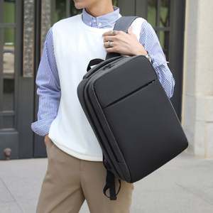 Sac à dos pour ordinateur portable de voyage en cuir pour homme, design tendance, grande capacité, imprimé personnalisé, avec compartiment caché USB - Product Image 6