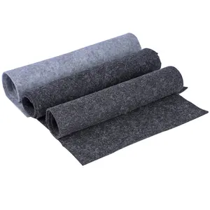 Jarum poliester hitam Nonwoven roll Felt 3mm 460gram