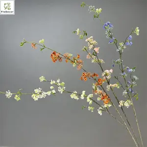Beyaz çiçekler ile sıcak satış yapay kar söğüt şube kök yeşillik bitkiler ev düğün çiçek aranjmanı dekorasyon için