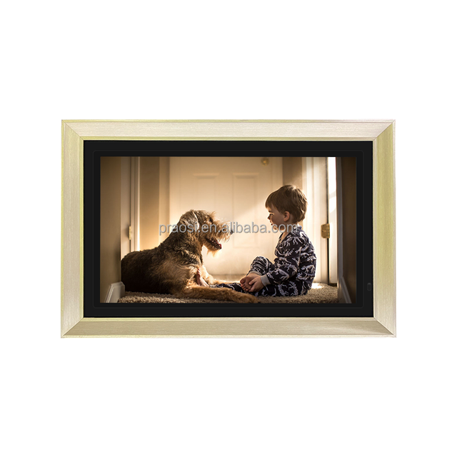 Wall Mount Wood Frame Digital Art Display 21.5/22/24/27/32 Inch Screen Rotate Home Decoration for Photo & Video Playback