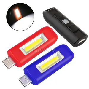 Хит продаж, многофункциональные светодиодные фонарики COB высокой мощности для ручного кемпинга, перезаряжаемый фонарик для поиска, светящийся USB брелок