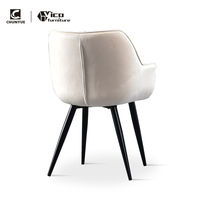 Moderne fabrique des chaises rembourrées style nordique chaise de salle à manger tissu