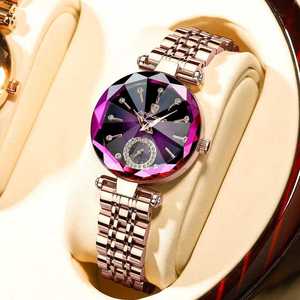 Montre POEDAGAR 719 pour femmes, design de bijoux de luxe, acier inoxydable, or rose, quartz, étanche, montres tendance pour femmes - Product Image 1