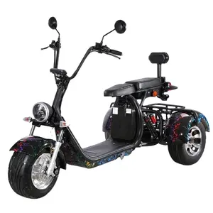 Adulto 2000w e roda da motocicleta elétrica para as crianças mini 3 citycoco seev 2 citycoco woqu três rodas scooter elétrico assento 1500w