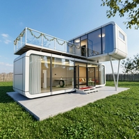 Maison préfabriquée modulaire en acier isolée à double étage, design chinois écologique, avec panneaux sandwich Apple Cabin, pour hôtel