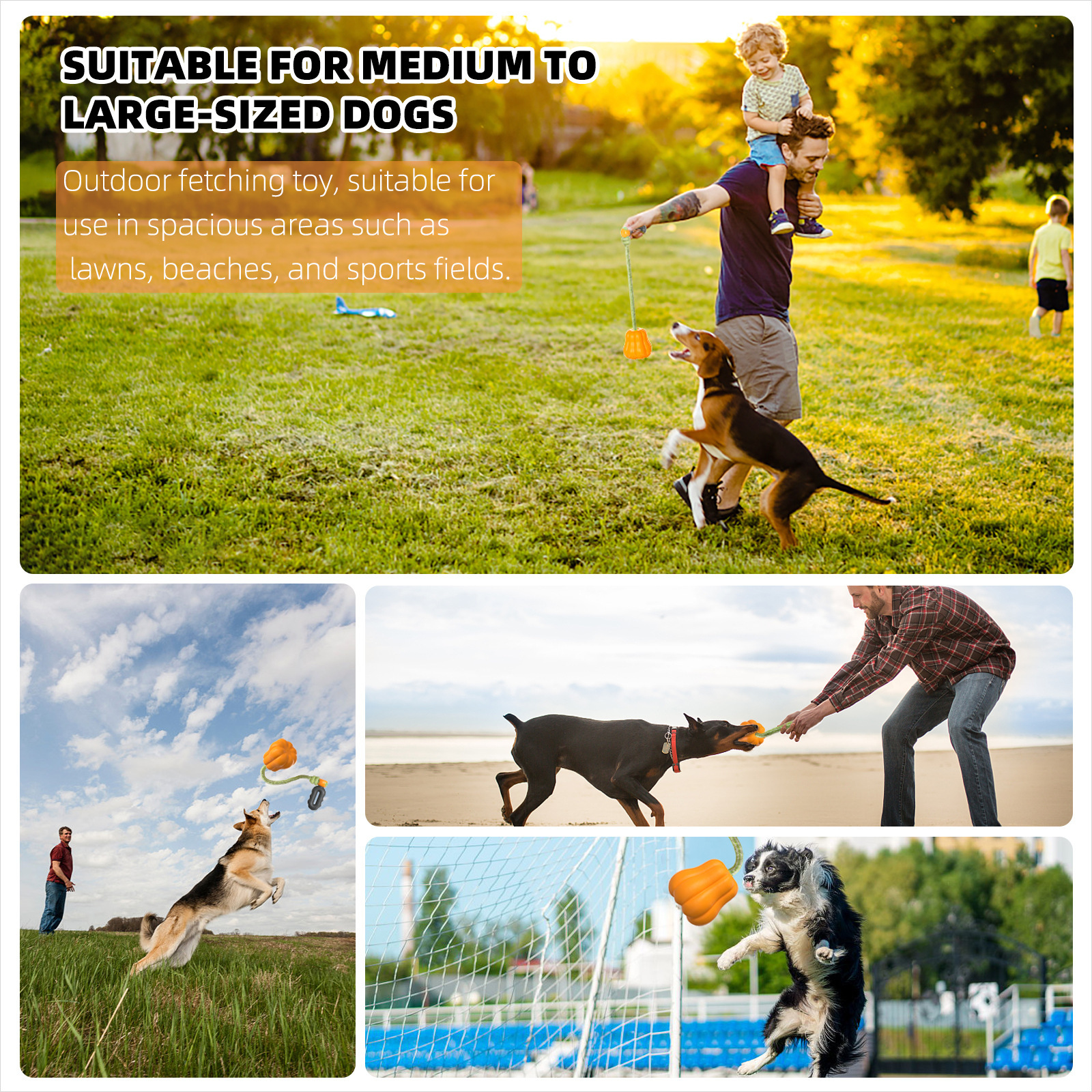 Interactive Tug-of-War Dog Chew Toy – Eco-Friendly Rubber & Suction Rope for Heavy Chewers - View 5