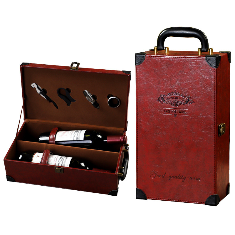 Dark burgundy corner wine set