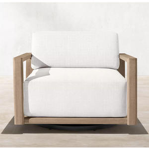 Sillón Giratorio Personalizado, Muebles de Patio de Estilo Moderno, Sofás de Jardín de Madera de Teca para Exteriores - Product Image 5