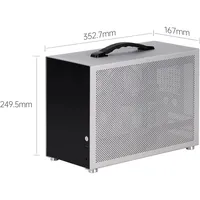 Boîtier PC portable de jeu en aluminium métallique D3 14.7L Mid Tower Mini-ITX 340mm GPU ATX PSU 240/280mm AIO Type C