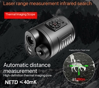 Caméra thermique de chasse monoculaire, portée de détection de source thermique 1200m et télémètre laser 1000m, 320*240 50Hz