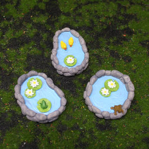 Figurines d'animaux en résine fantaisie avec une mini piscine 3D moderne, ornée d'un canard, d'une grenouille et d'une tortue, pour la décoration de <span class=keywords><strong>jardin</strong></span> féerique - Product Image 2