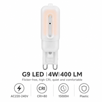 Ampoule LED G9 professionnelle multicolore pour hôtel, 220-240V, 4W, 400LM, Ra>80, pilote IC, 16 LED SMD 2835 en plastique