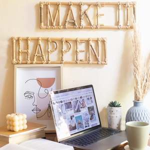 <span class=keywords><strong>Citazioni</strong></span> in vimini citazione appesa a parete naturale per feste di compleanno sala evento Design personalizzato su richiesta - Product Image 4