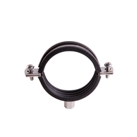 Deux colliers de suspension M6 en acier inoxydable haute résistance, à anneau fendu, doublés de caoutchouc, pour tuyauterie murale et de plafond, avec clips pouces et métriques