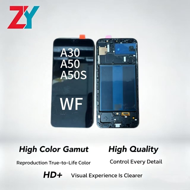 FOR for A30/A50/A50S Original In-cell HD+ 6.38" Screen Replacement Digitizer Full Assembly with Frame 1 Year Warranty