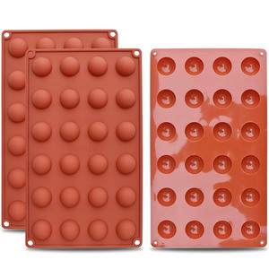 Mini <span class=keywords><strong>24</strong></span>-Cavidad Semi Esfera <span class=keywords><strong>Molde</strong></span> <span class=keywords><strong>De</strong></span> Esfera Medio Círculo Esfera Silicona Bombas <span class=keywords><strong>De</strong></span> <span class=keywords><strong>Chocolate</strong></span> Moldes <span class=keywords><strong>Para</strong></span> Hornear - Product Image 1