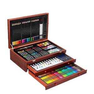 Juego <span class=keywords><strong>de</strong></span> papelería escolar <span class=keywords><strong>al</strong></span> por <span class=keywords><strong>mayor</strong></span>, juego <span class=keywords><strong>de</strong></span> pinceles <span class=keywords><strong>de</strong></span> 140 Uds., caja <span class=keywords><strong>de</strong></span> regalo <span class=keywords><strong>de</strong></span> madera para niños, crayones <span class=keywords><strong>de</strong></span> pintura artística para niños, pinceles <span class=keywords><strong>de</strong></span> acuarela - Product Image 1
