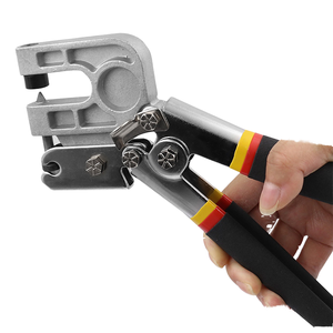 Aluminum Stud Crimper Plier 10 Inch Smooth Jaw 1 in-1/2 in Flat Tip Soft Grip Handle Industrial Grade Crimping Tool - Product Image 1