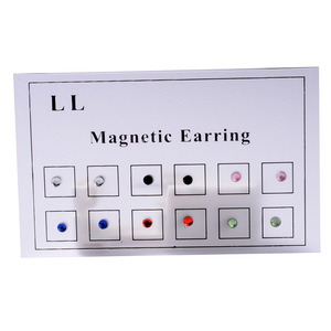 Pendientes Magnéticos Unisex de 3mm, 12 Unidades/Tarjeta, para Nariz y Labios, Aretes Falsos Sexys, Anillo de Nariz sin Perforación, de Latón, para Bodas, Mujeres y Hombres - Product Image 5